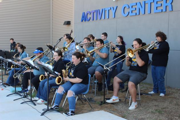 The Bethel Jazz Band performs during the Eighth Annual Bethel Band Boosters Car Show Fundraiser on April 13.  Countywide & Sun/Natasha Dunagan