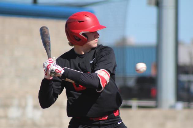 Dale sophomore Denton Forsythe prepares for a hit during the Bill Tipton Classic game at Shawnee on April 11. The Pirates won all four of their games, as well as the tournament. They beat Shawnee, 9-6; Eisenhower, 6-0; Piedmont, 7-3; and Elgin, 14-6, over three days. Countywide & Sun/Natasha Dunagan