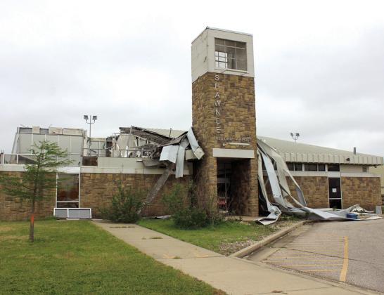The Shawnee Regional Airport terminal still stands in shambles almost a year after the April 19, 2023 tornado. Its demolition was approved at the last Shawnee City Council meeting. Several hangars and airplanes were also damaged. Distributions for repairs from insurance and FEMA are slowly trickling in, said Shawnee City Manager Andrea Weckmueller-Behringer and Assistant City Manager Danny Vise.
